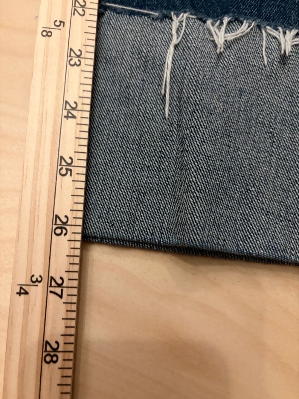 7 For All Mankind Straight Jeans in Mid Blue with Cuffed Hem - Picture 8 of 8